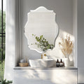 Scalloped Frameless Beveled Wall Mirror