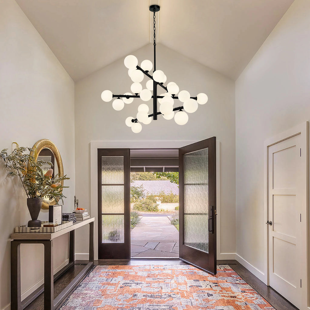 Orbelume Glass Globe Branch Chandelier