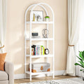 Arched Open Bookshelf – 4-Shelf Freestanding Display Bookcase