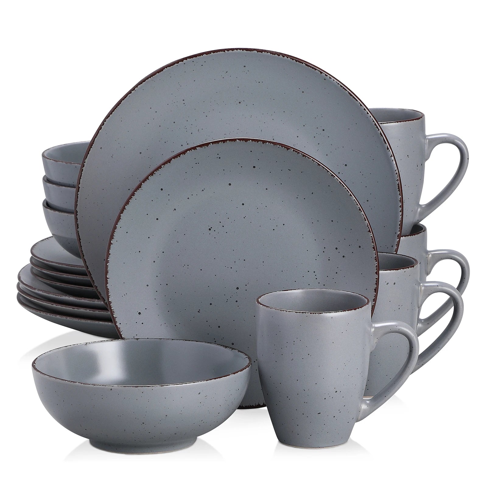 VANCASSO MODA Gray Dinnerware - 16/32/48 Pieces
