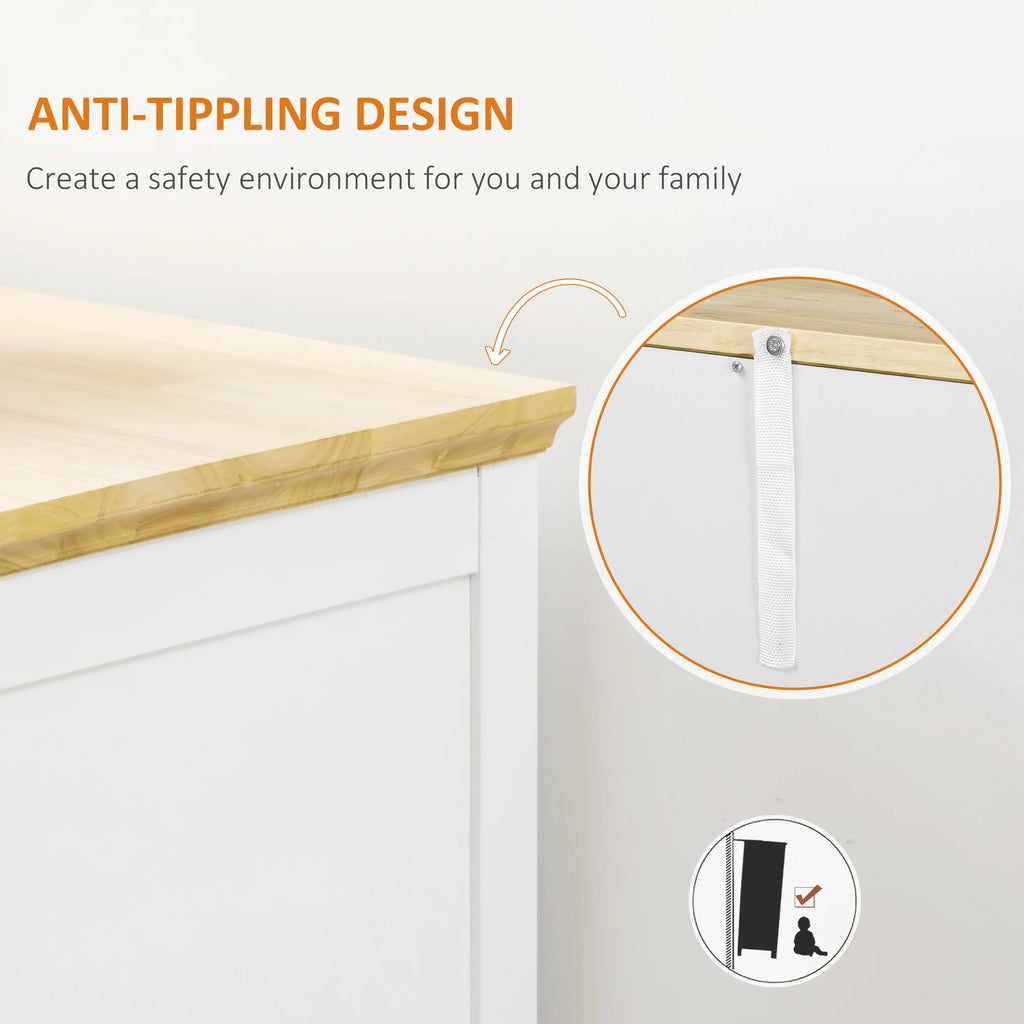 Florabloom anti-tip strap and rear wall-attachment illustration