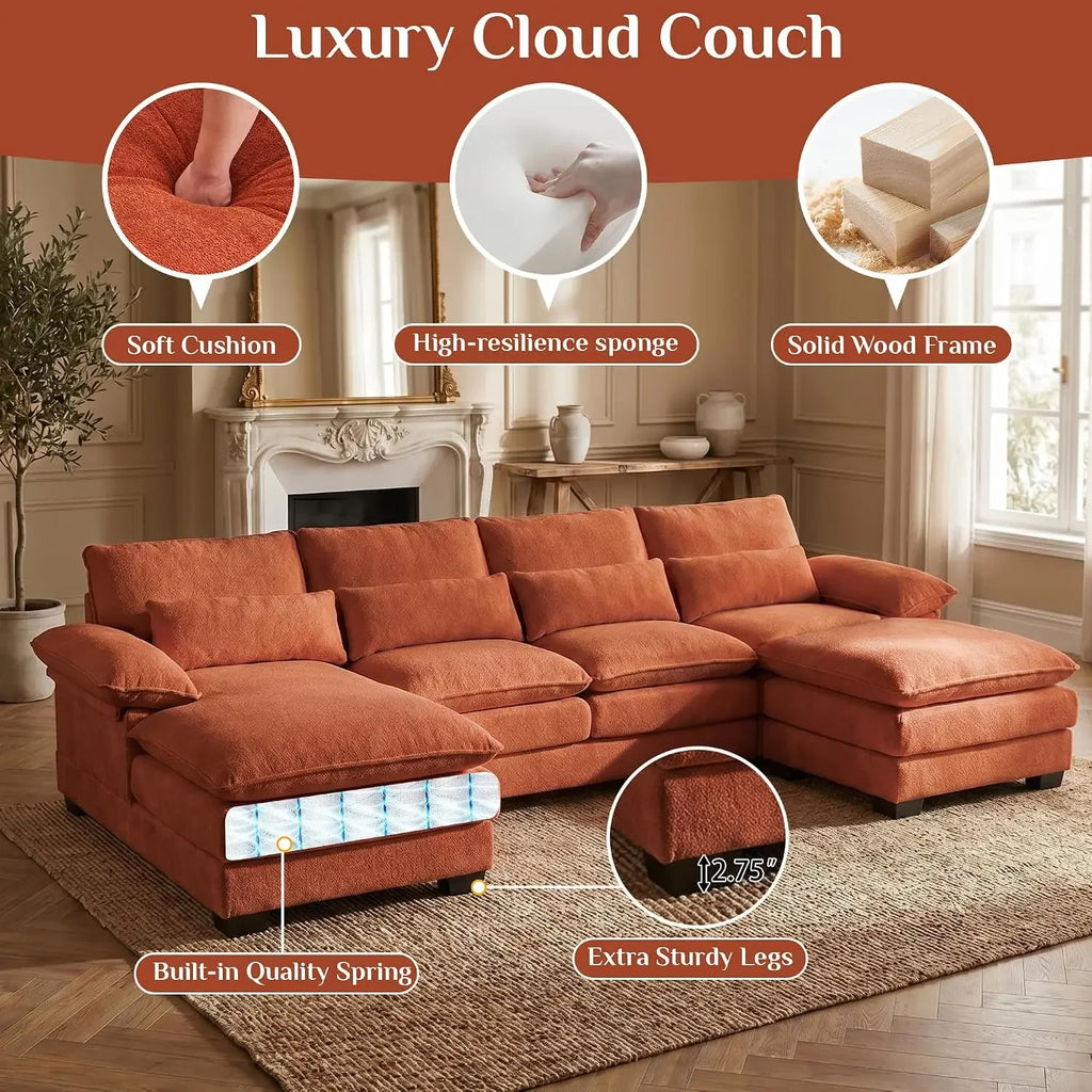 Halewyn sectional construction illustration showing foam cushions, spring support and a wood frame