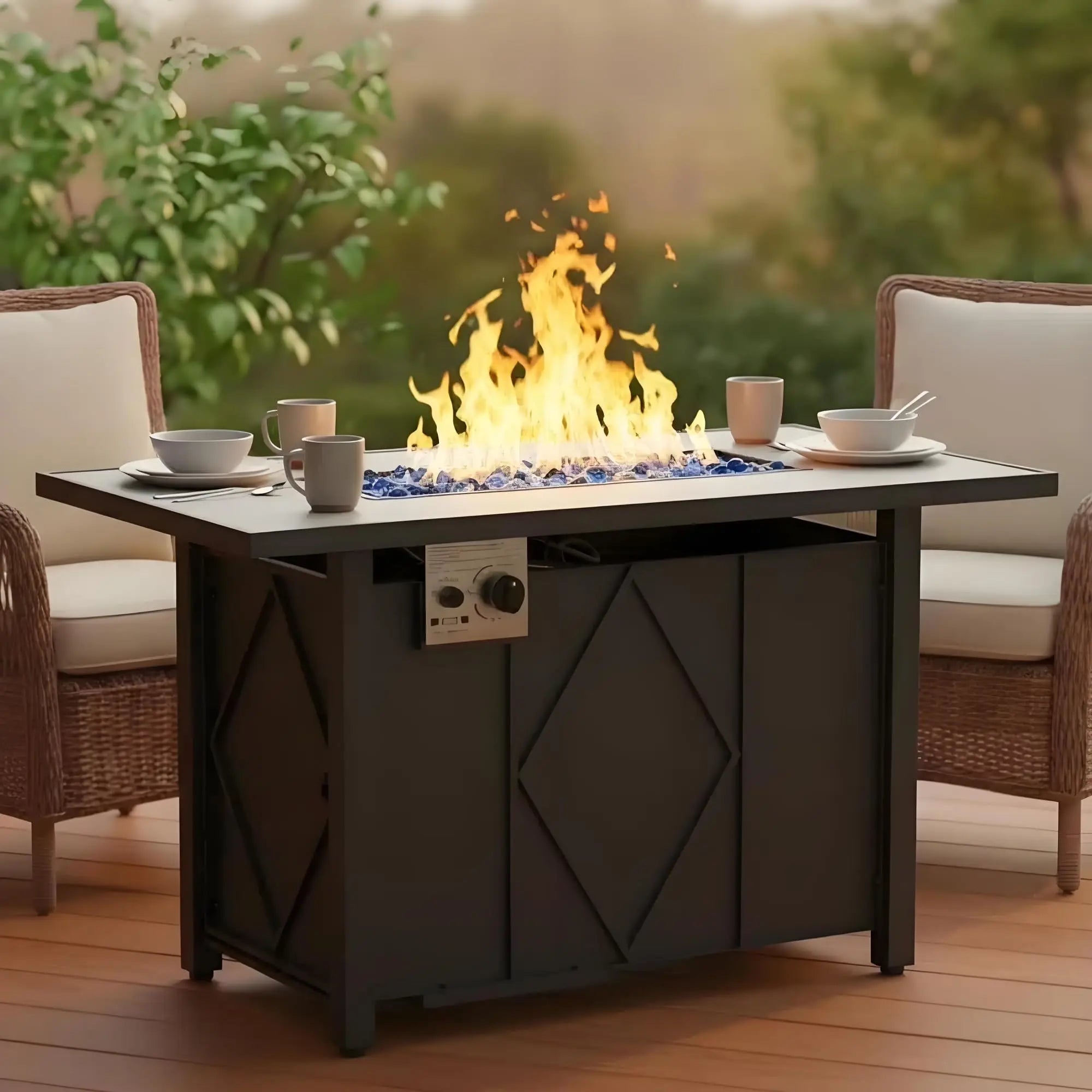 Bramwell 2-in-1 Propane Fire Pit Table