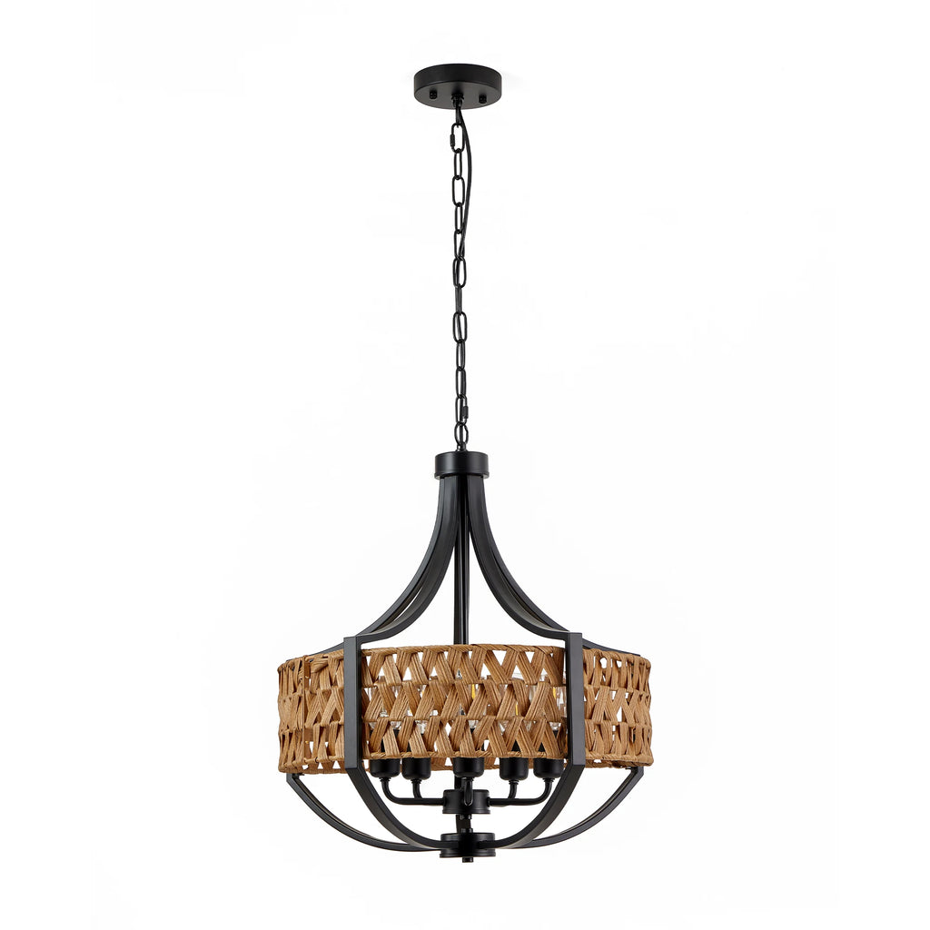 Brindlewick Rattan Ring Chandelier