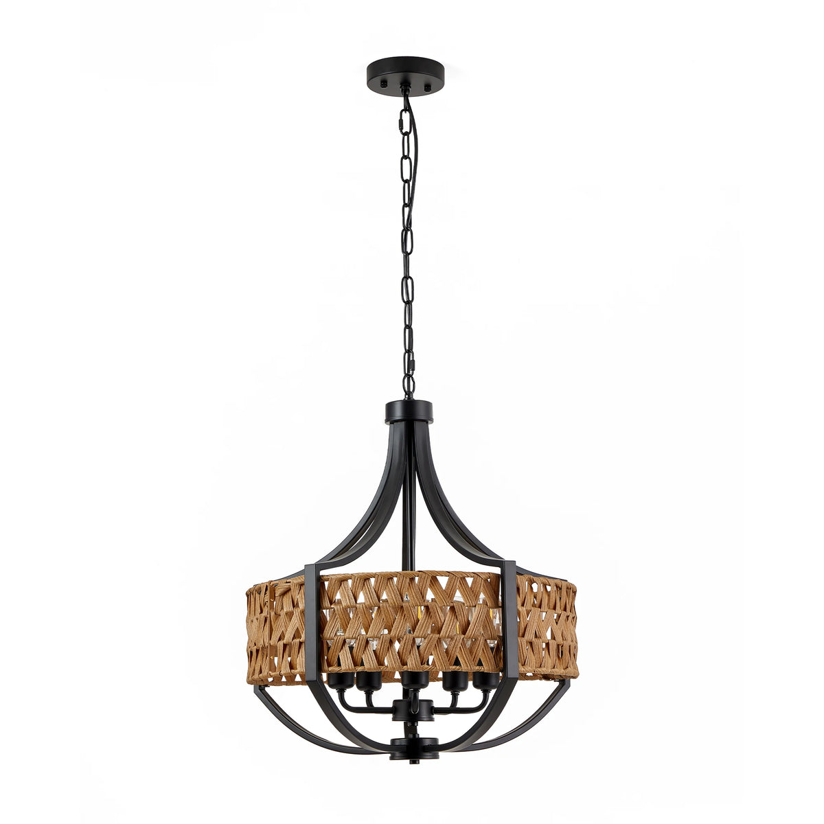 Brindlewick Rattan Ring Chandelier