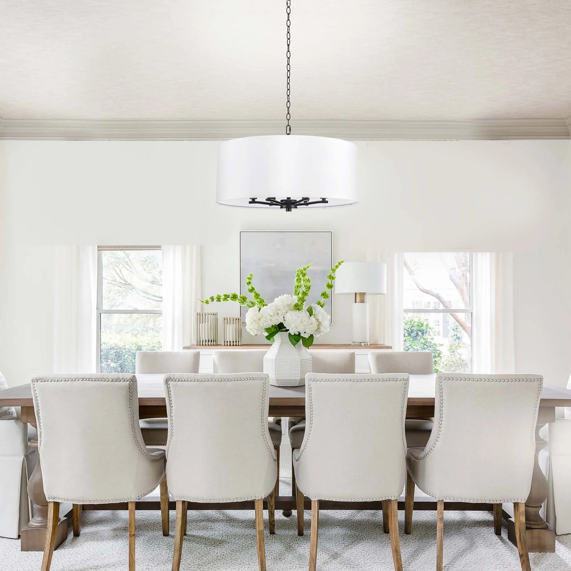 Ivoryline White Drum Pendant