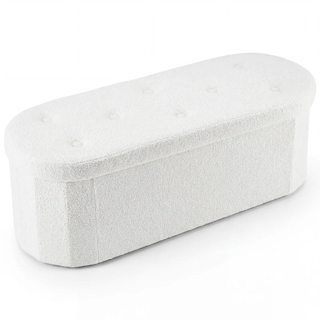 Novara Oval Storage Ottoman Bench