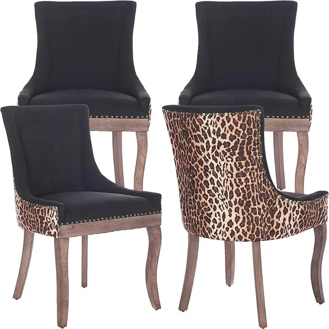 Belmont Upholstered Nailhead Dining Chairs – Set of 4