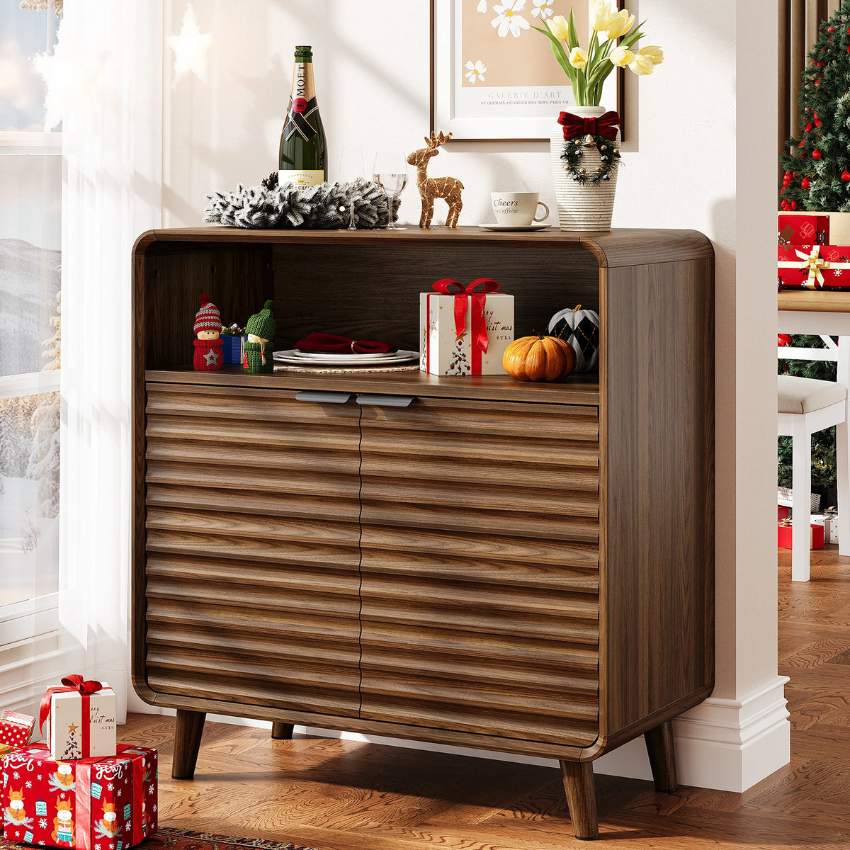 Melodyveil Curved Sideboard