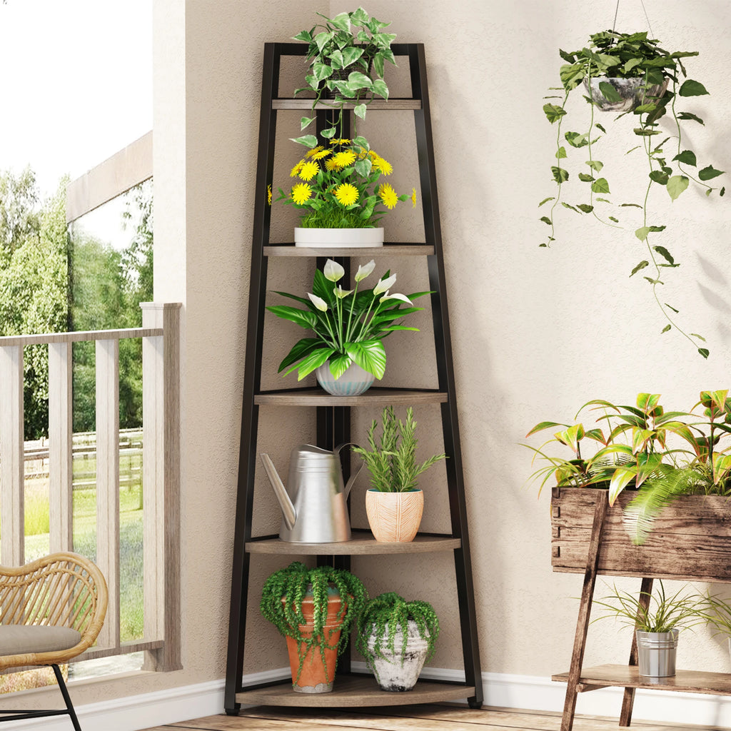 Bastien Five-Tier Corner Ladder Shelf