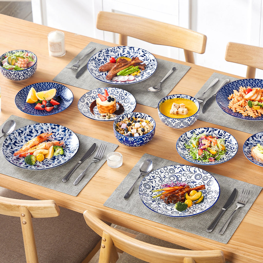 Vancasso Chinese Blue & White Porcelain Dinnerware Set