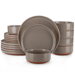 Load image into Gallery viewer, MALACASA Tara Series Stoneware Dinnerware Set - 18/36 Pieces, Available in Multiple Colors
