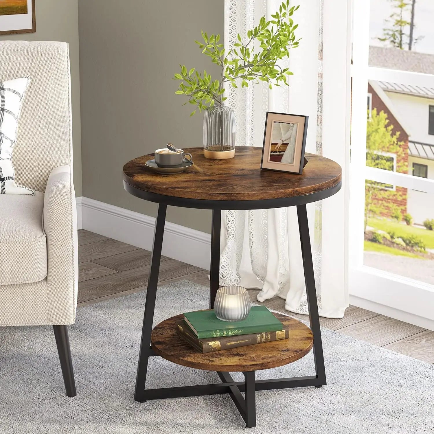 Turner Round 2-Tier End Table