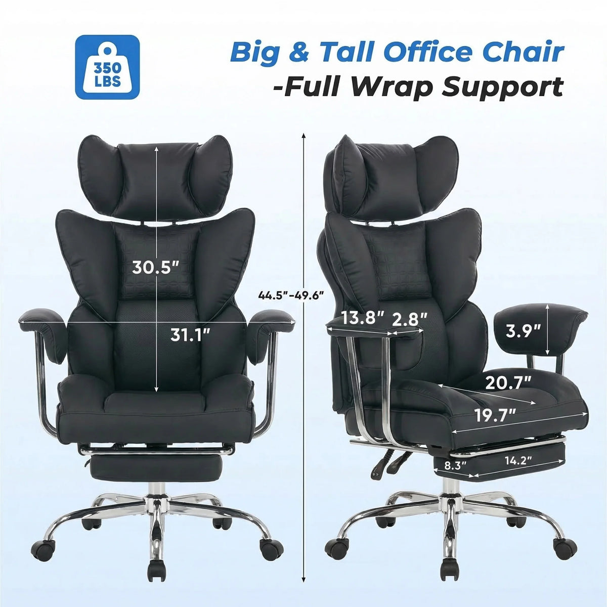 Reverierise Reclining PU Leather Office Chair