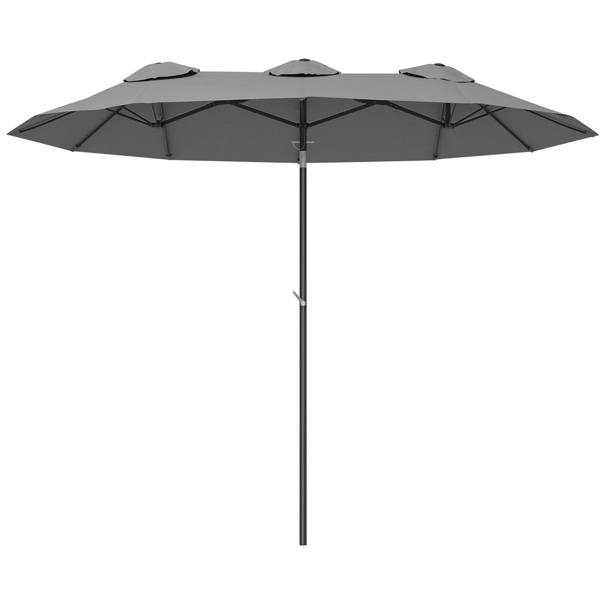 Oakscar Double Patio Umbrella, Gray