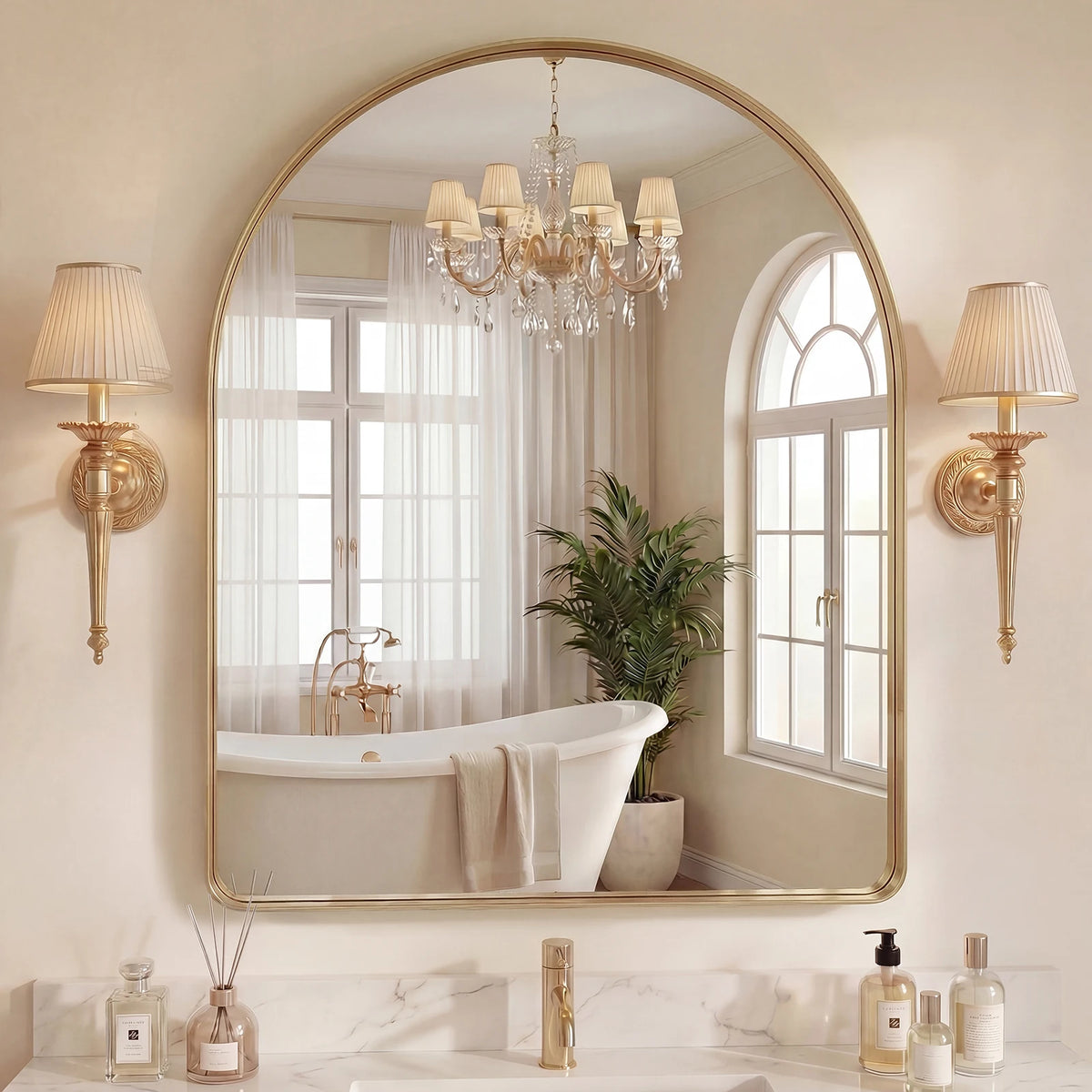 Mirthbloom Arched Wall Mirror