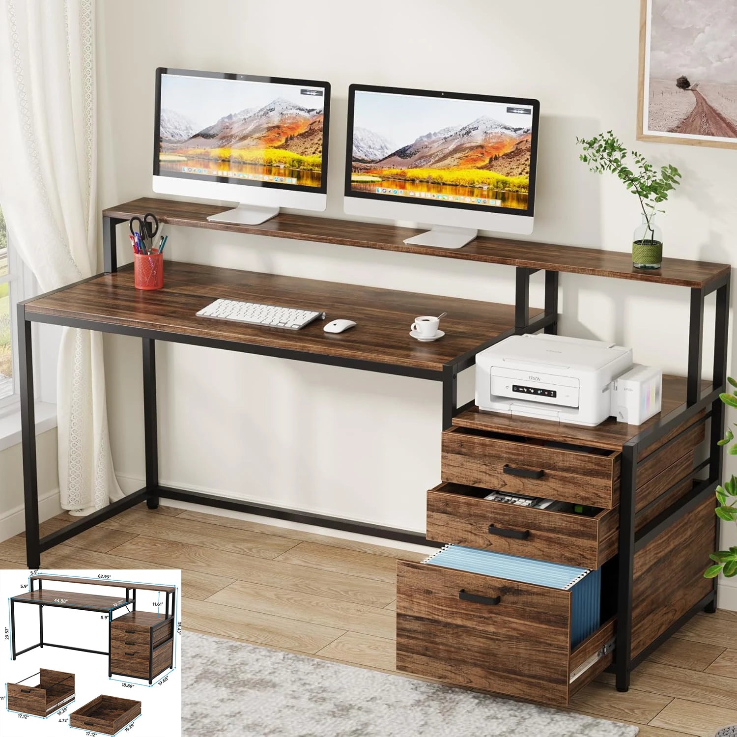 Kelly L-Shaped Computer Desk