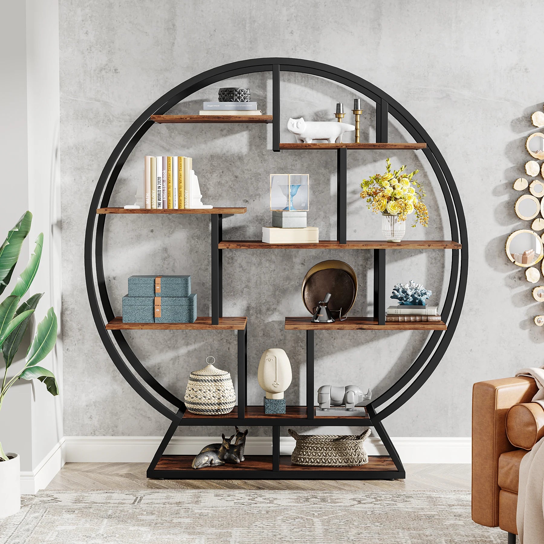 Obasi Circular Etagere Bookcase