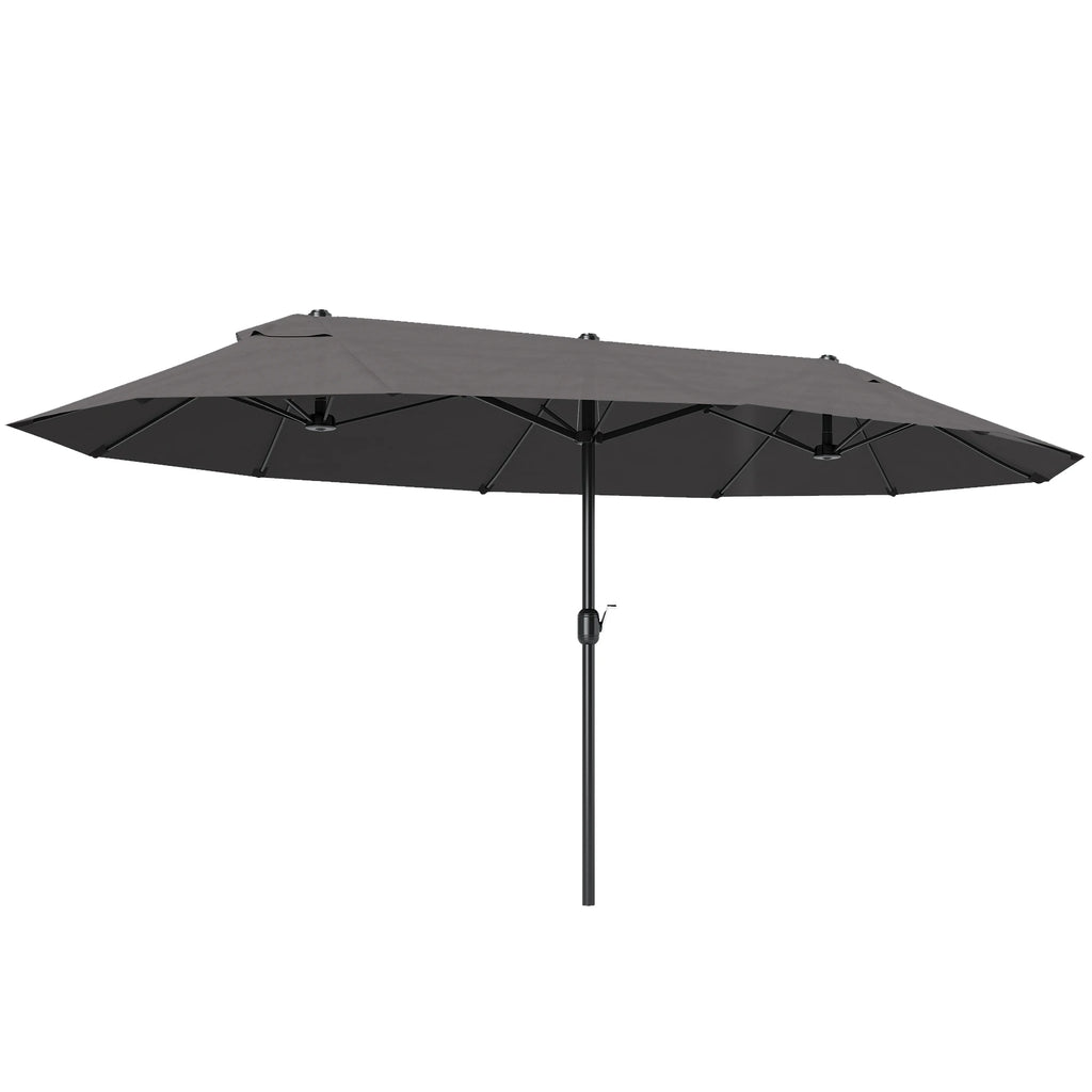Maris 15' Double-Sided Patio Umbrella – Gray