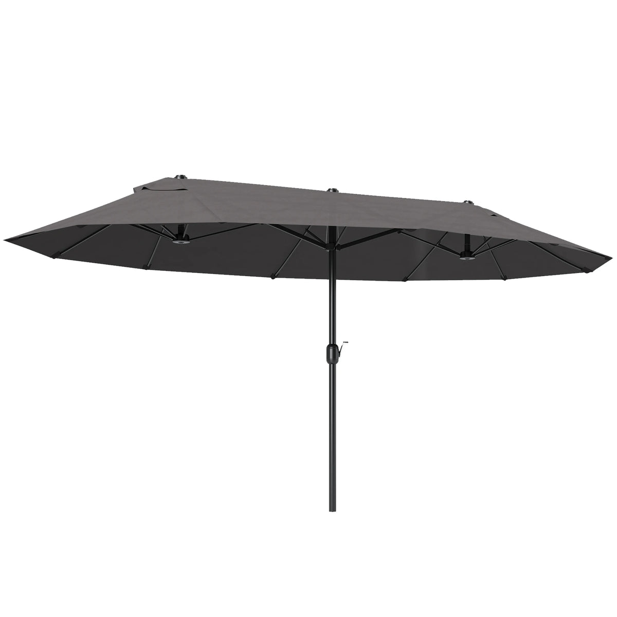 Maris 15' Double-Sided Patio Umbrella – Gray