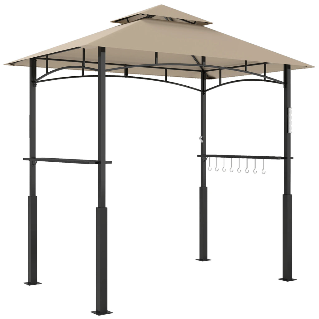 Emberhaven Double-Roof Grill Gazebo – Khaki