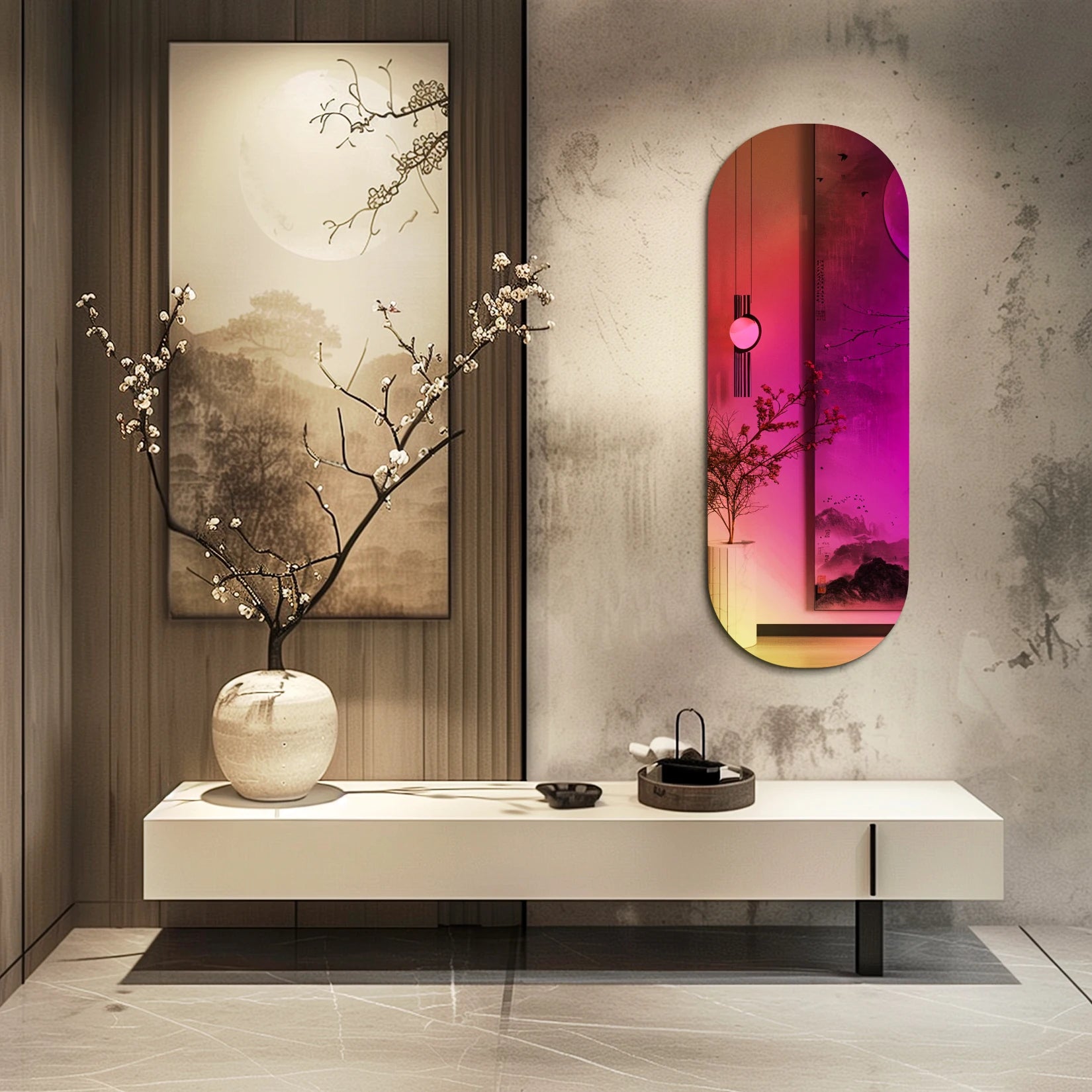 Soleia Iridescent Wall Mirror