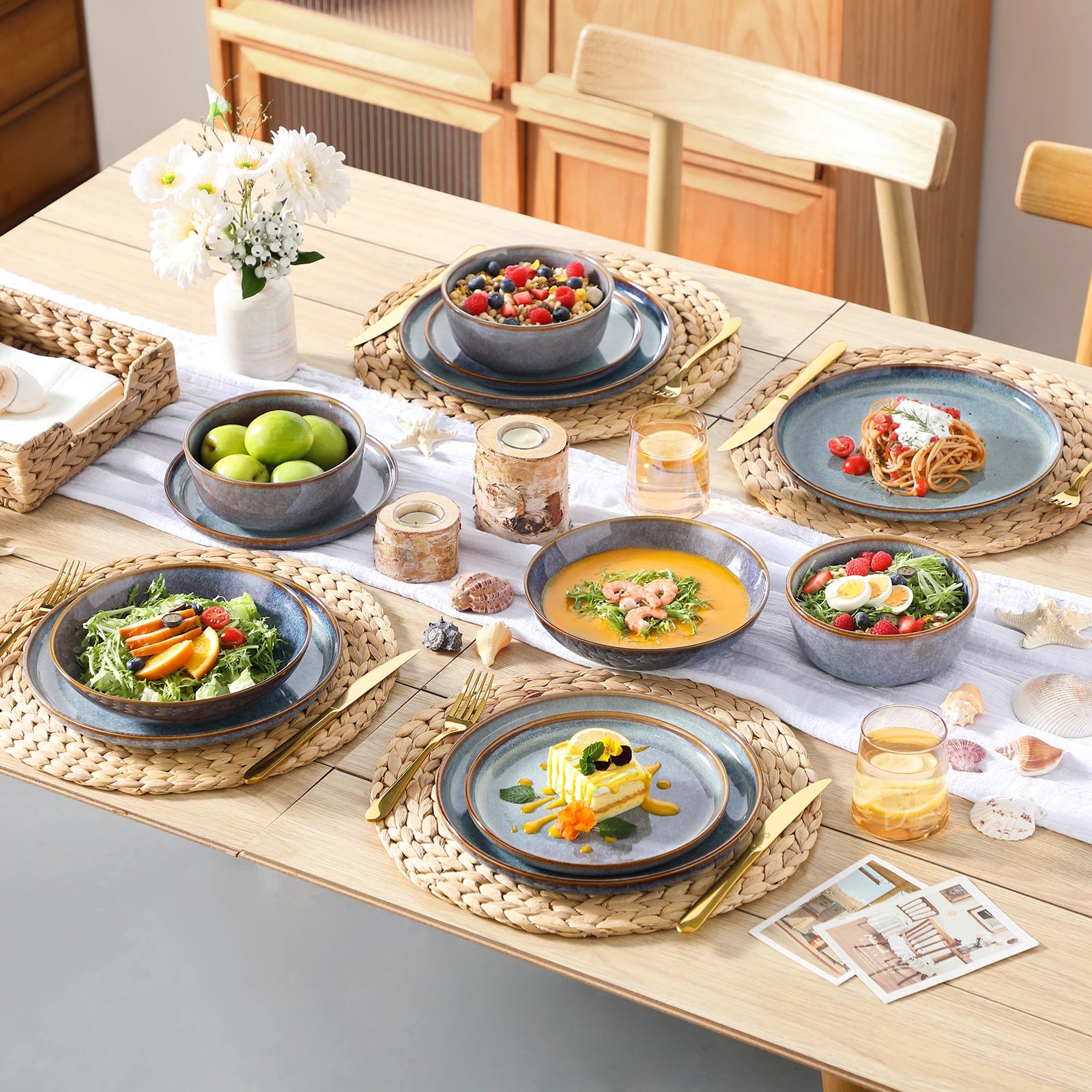 Vancasso PLAYA Series Reactive Glaze Stoneware Dinnerware Set