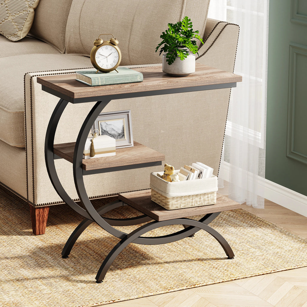 Nari 3-Tier C-Shaped Side Table