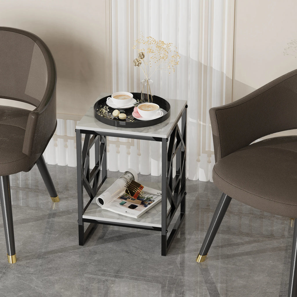 Briar 2-Tier Sintered Stone End Table
