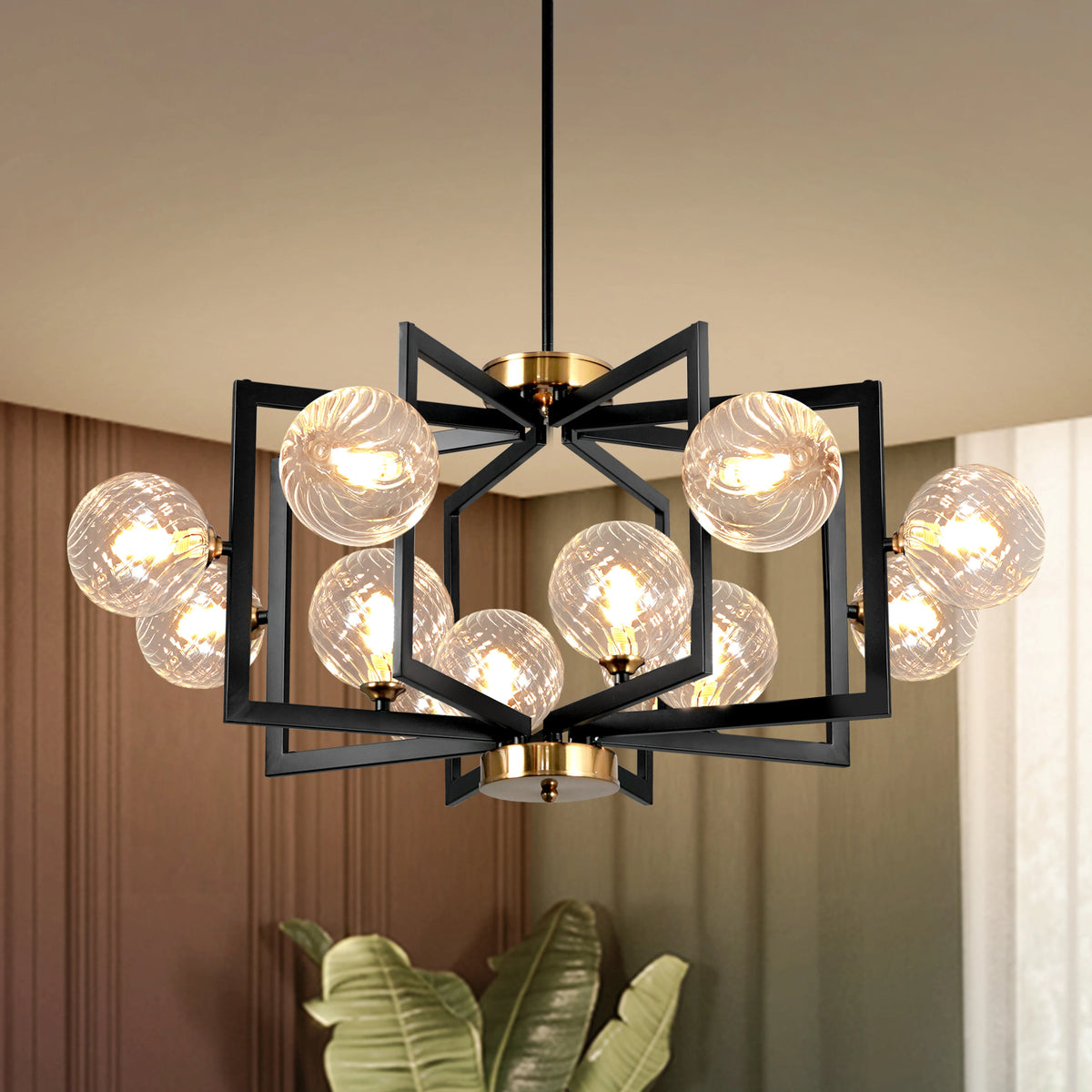 Orvella Glass Bubble Chandelier