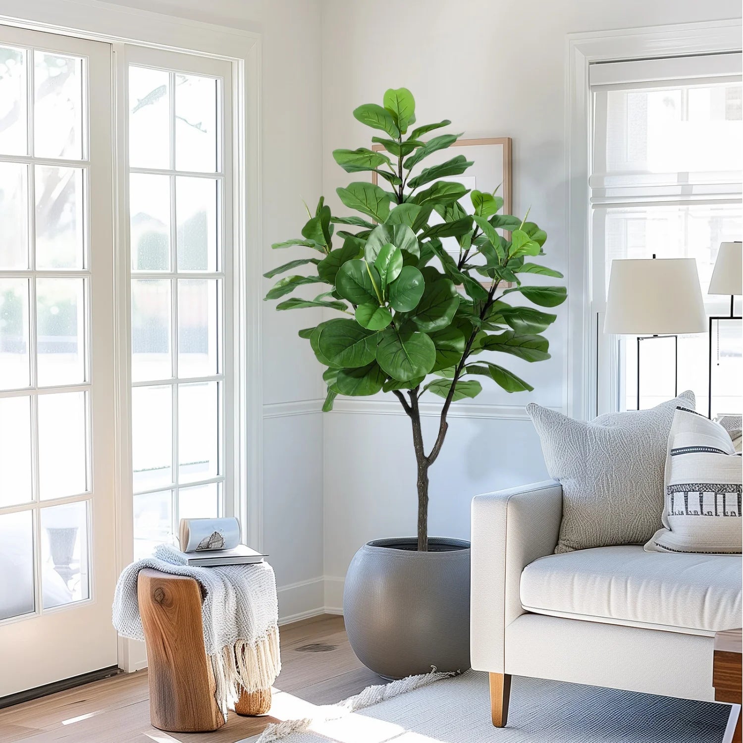 Caspian 6-Foot Artificial Fiddle Leaf Fig Tree