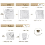 Load image into Gallery viewer, MALACASA Flora Gray &amp; White Marble Porcelain Dinnerware Set – 30/60 Pieces
