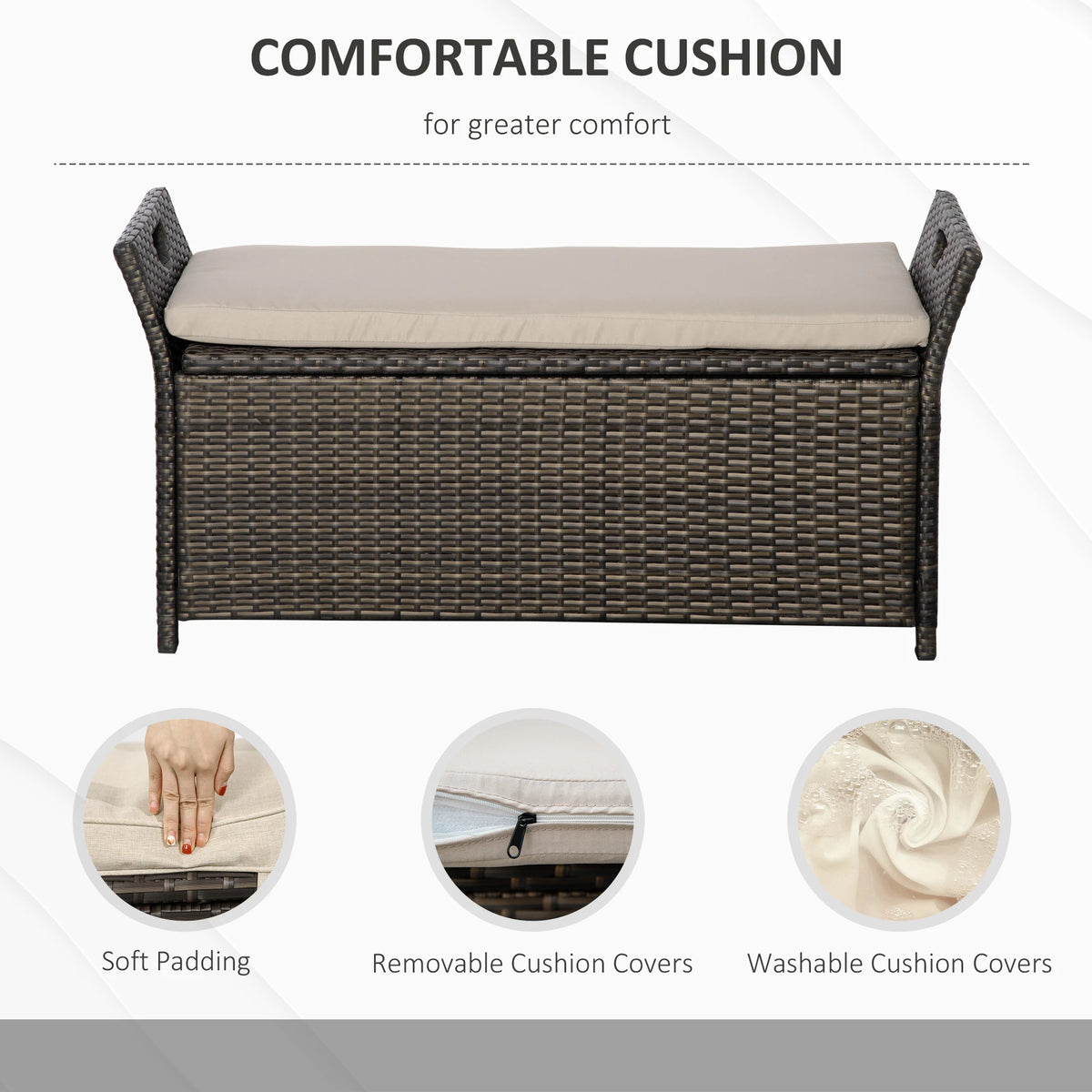 Waverly 29-Gallon Rattan Storage Bench