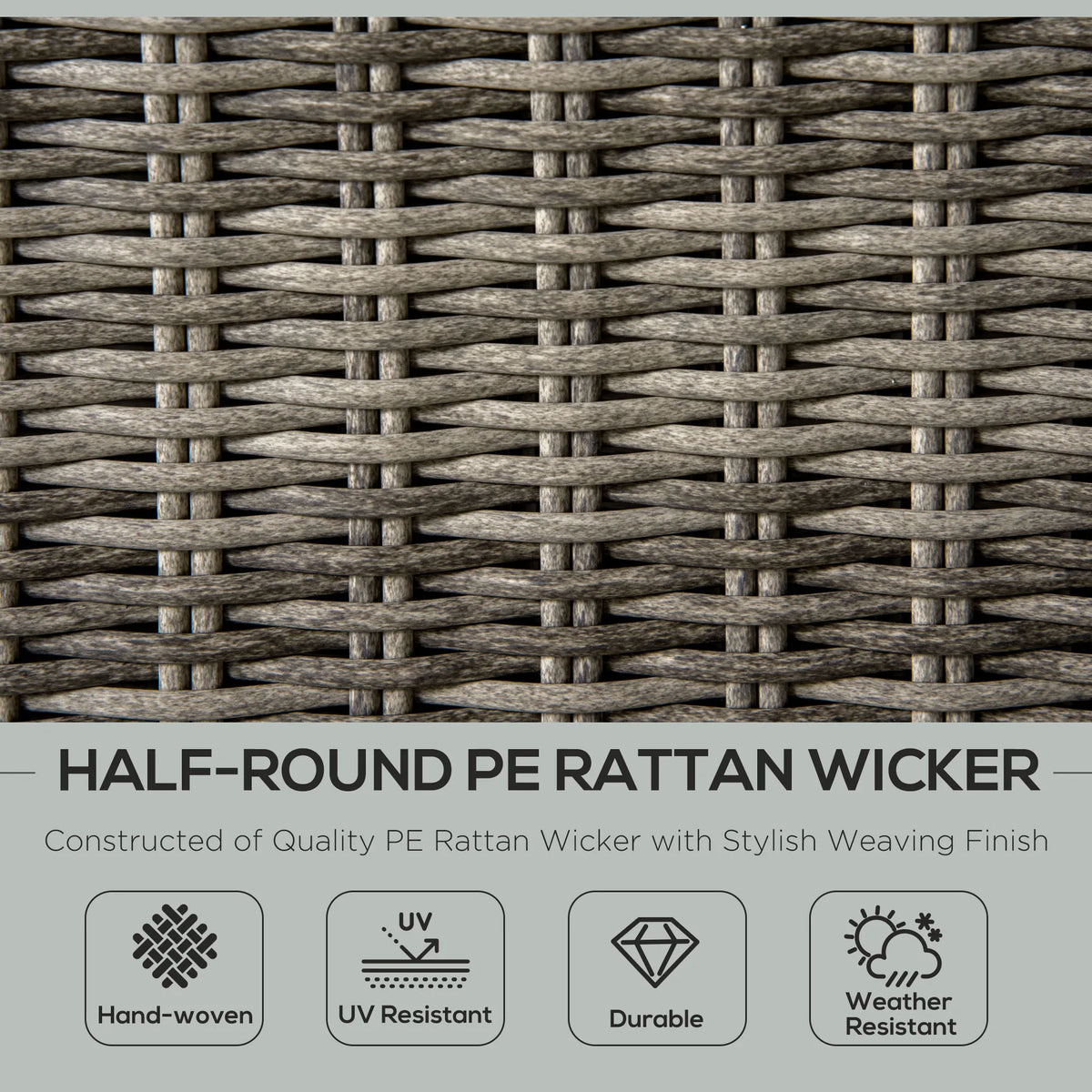 Brielleaf Four-Piece Wicker Patio Conversation Set