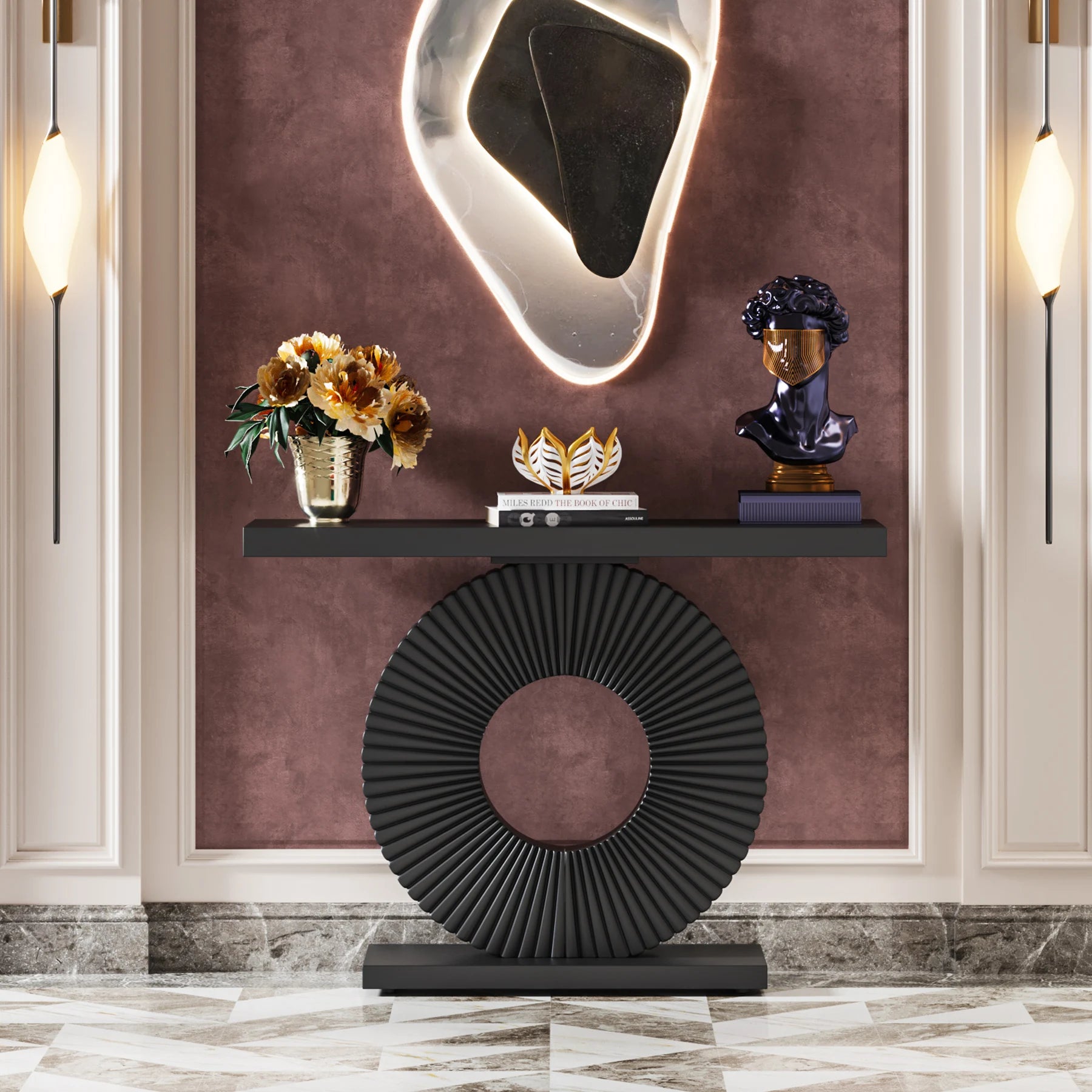 Solenne Sculptural Console Table