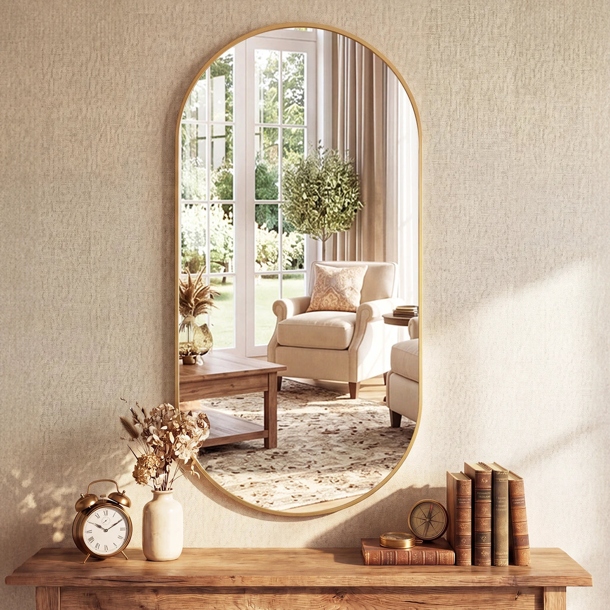 Reedveil Oval Wall Mirror