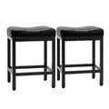 Brenner Faux Leather Saddle Stool