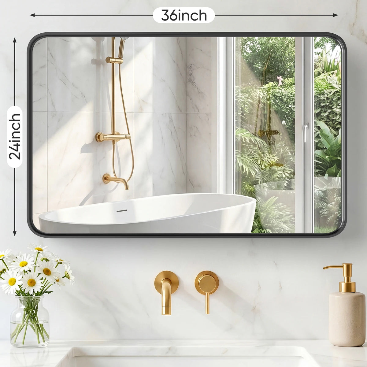 Gossamerlark Rounded Rectangle Wall Mirror