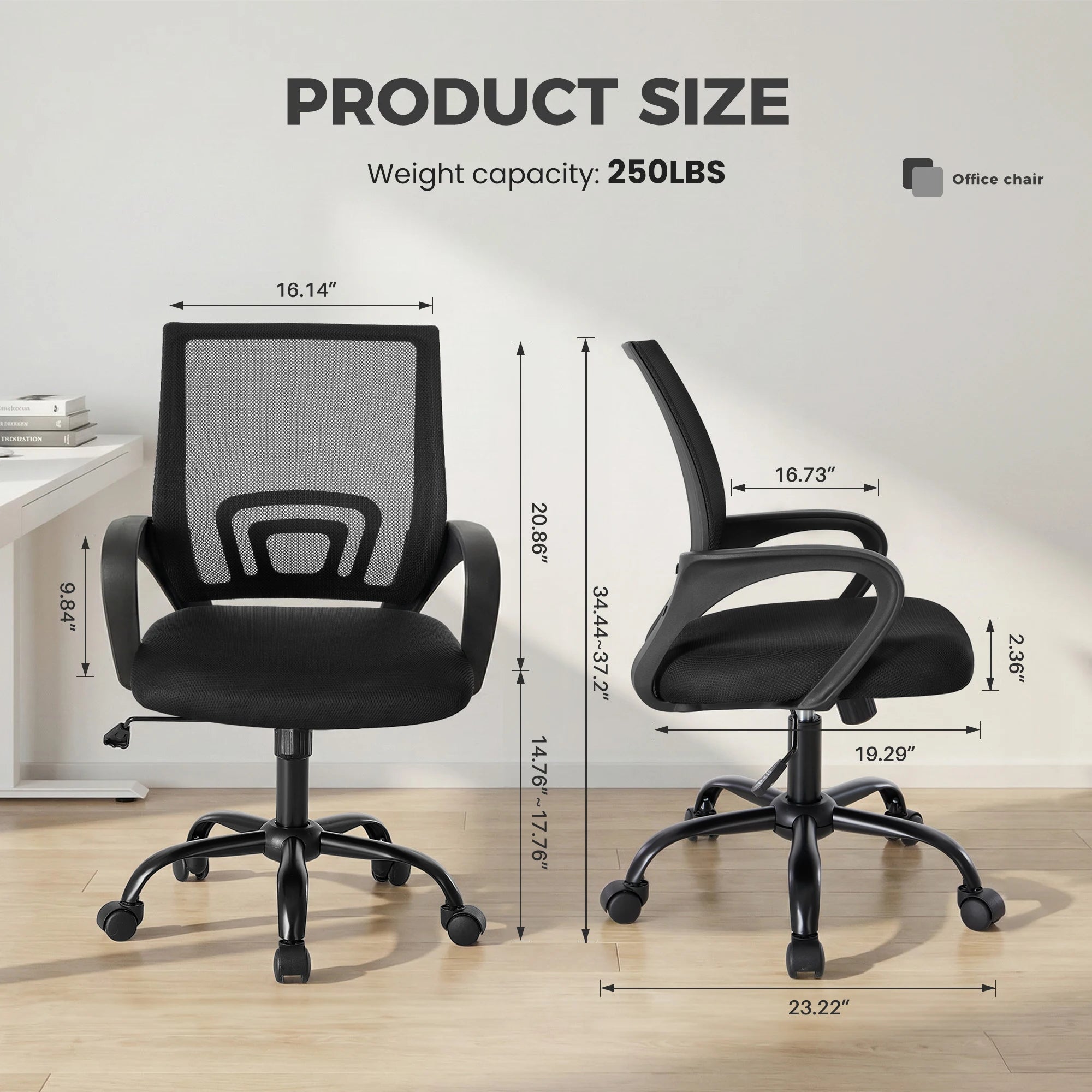 Hollis Mid-Back Mesh Office Chair