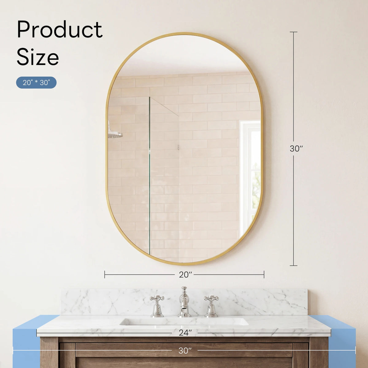 Reedveil Oval Wall Mirror