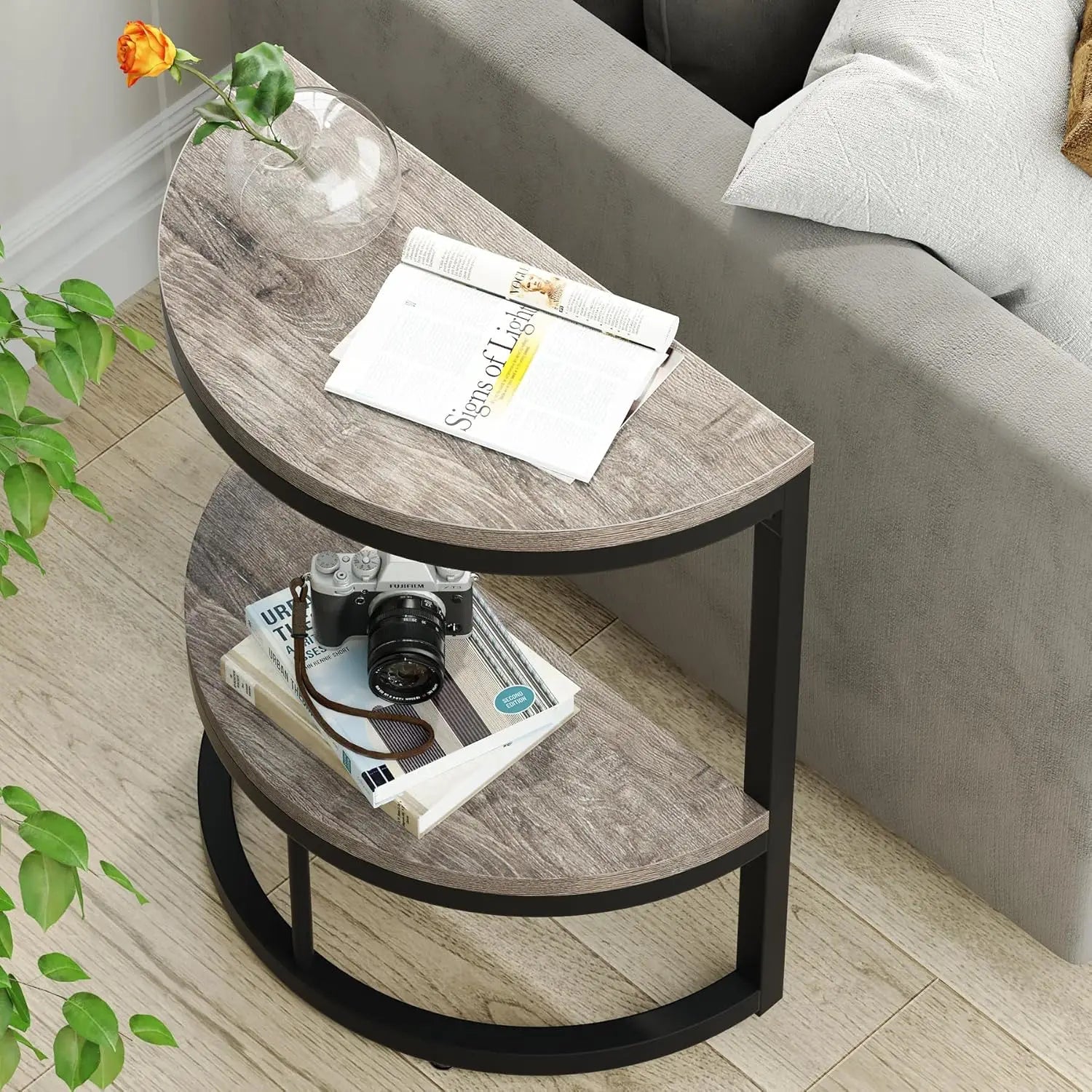 Harbor Half-Moon Side Table
