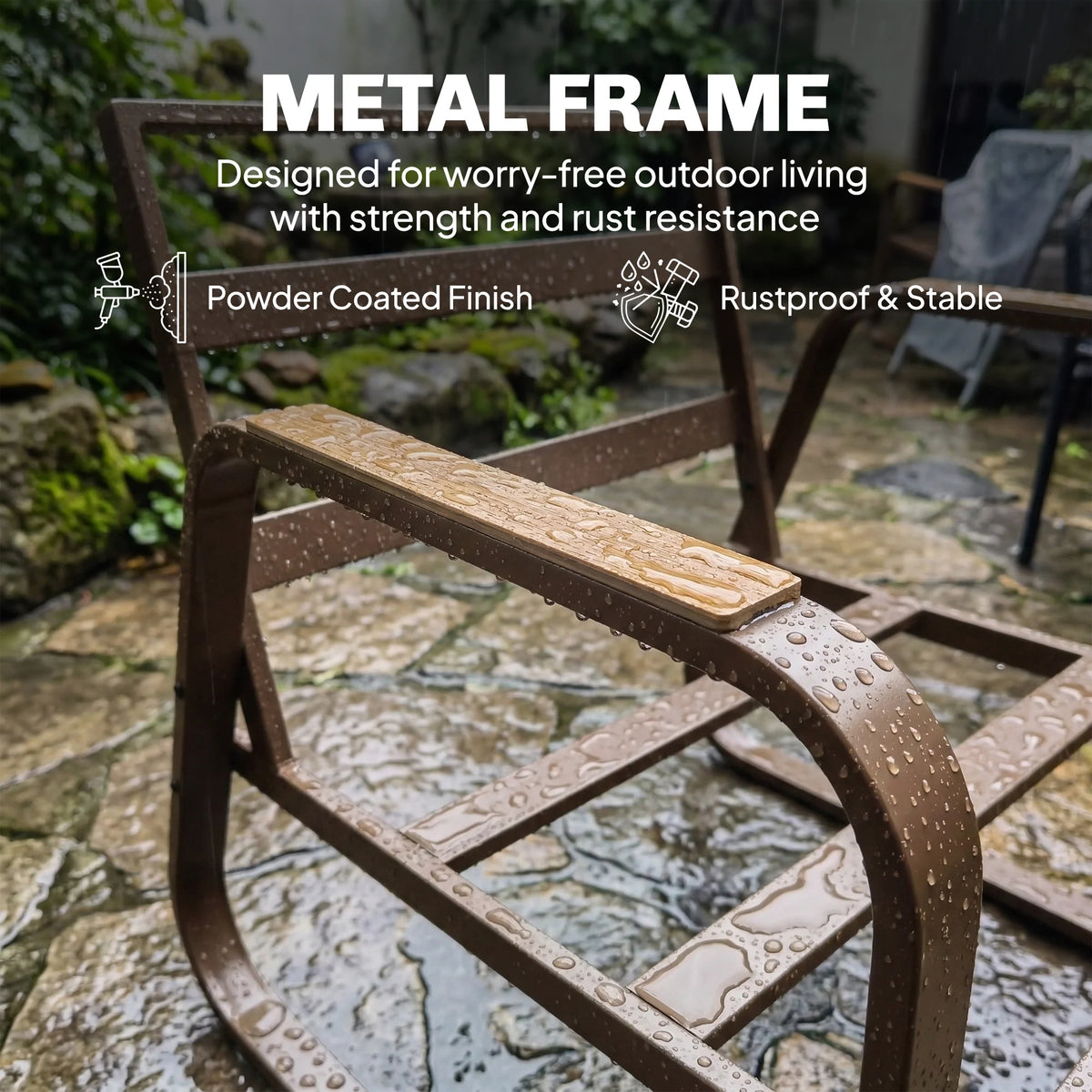 Avencroft Four-Piece Metal Patio Conversation Set
