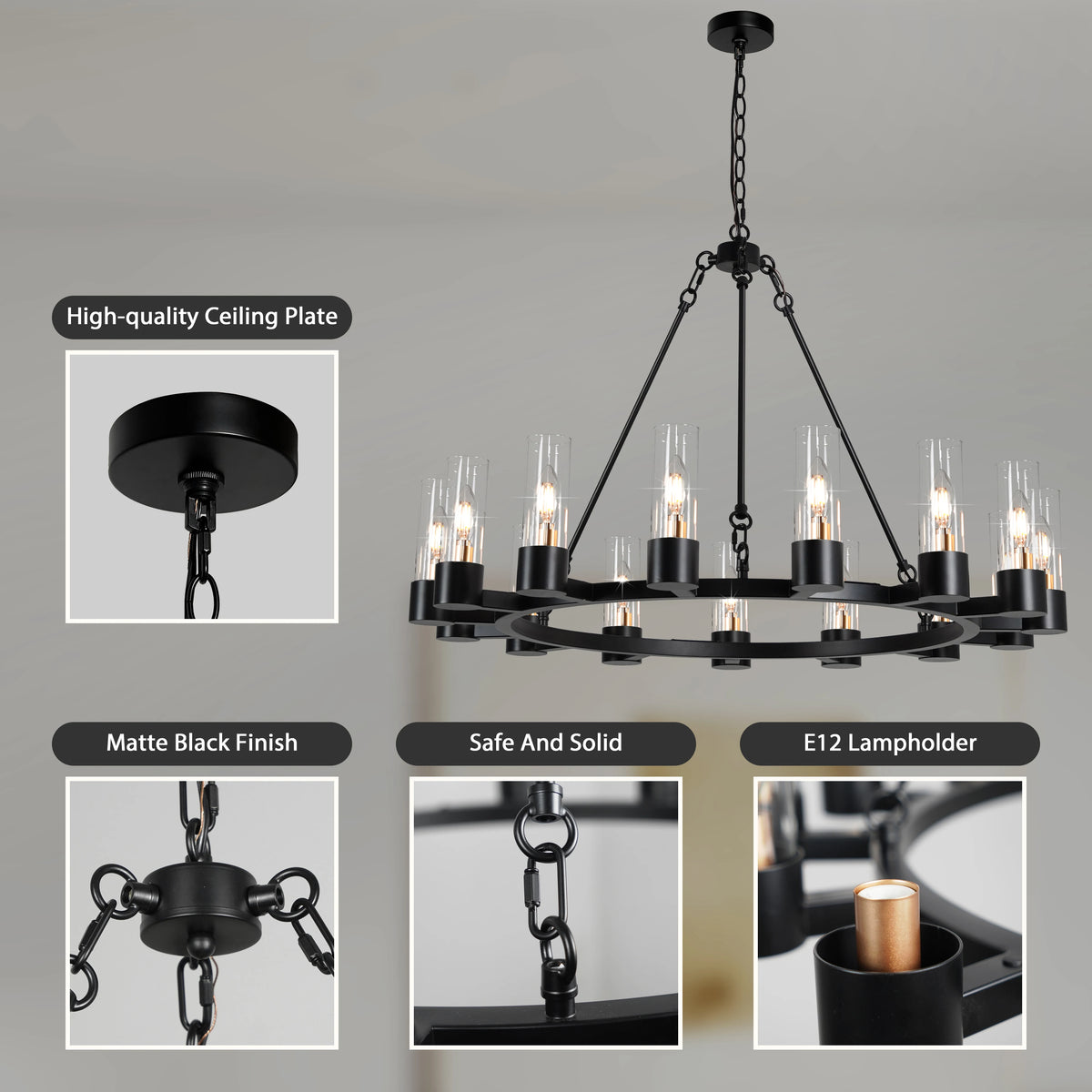 Thornleigh Wagon Wheel Chandelier