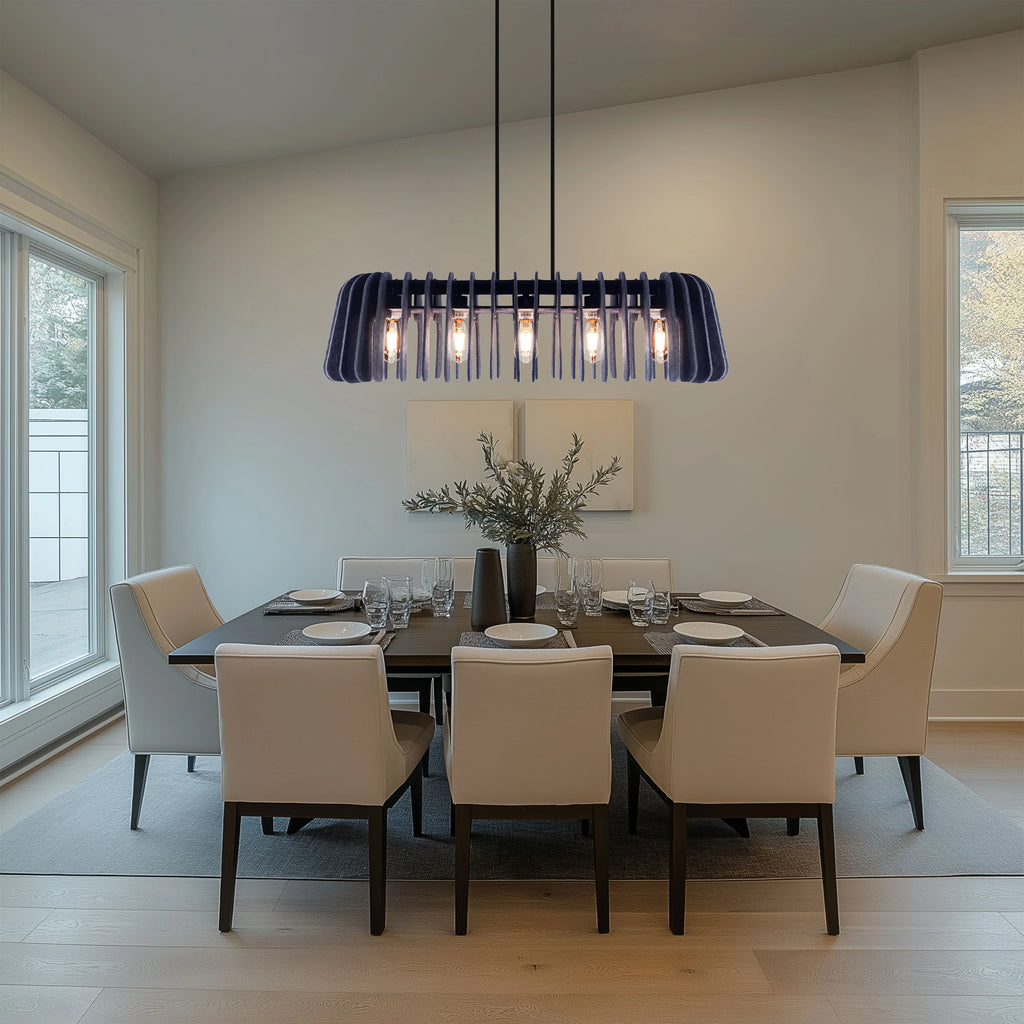 Aureline Modern Island Pendant – Black