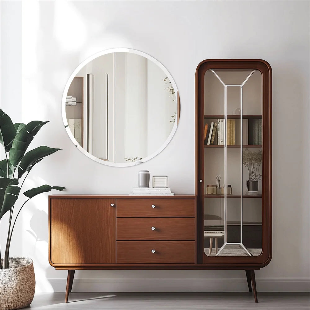 Verena Round Beveled Wall Mirror