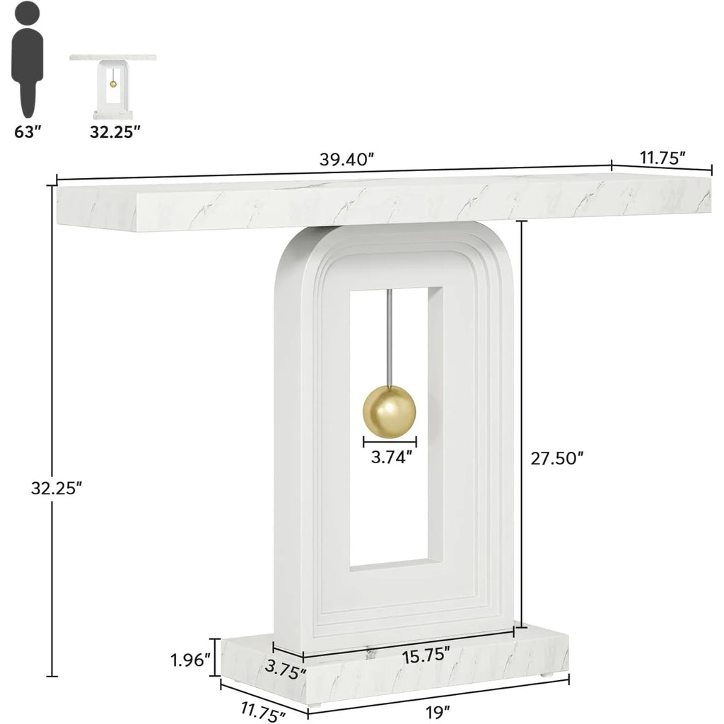 Measurement chart of a decorative item with dimensions labeled