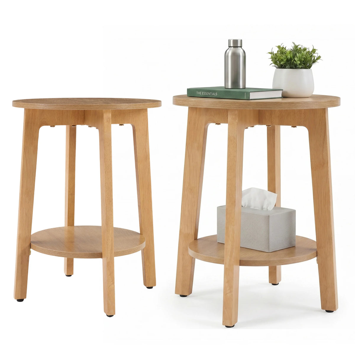 Reverieecho set of two Wood side tables
