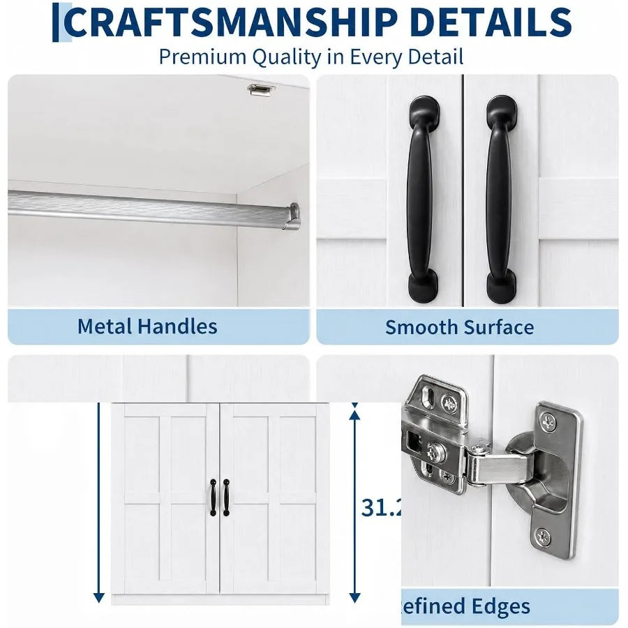 Wardrobe hardware and paneled-door detail collage