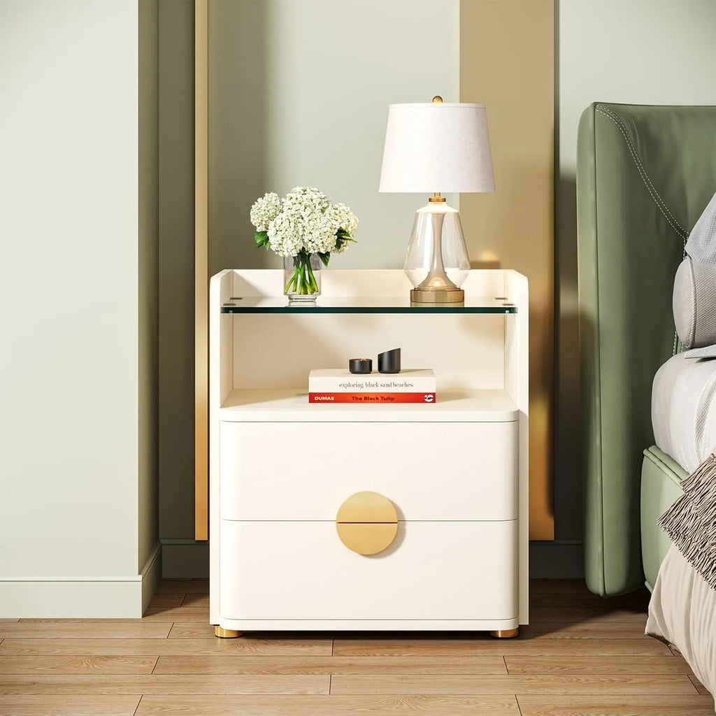 Lucent White Nightstand
