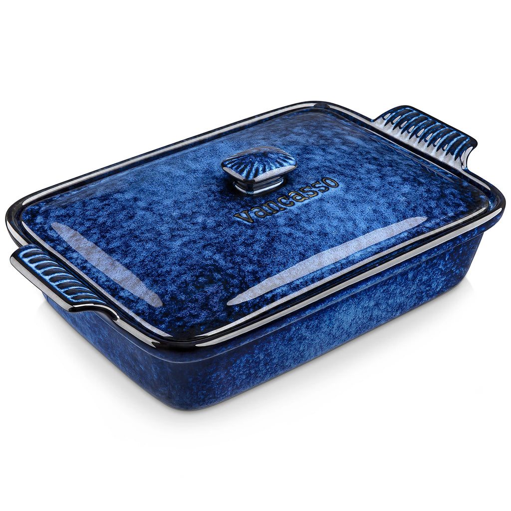 MALACASA STARRY Covered Ceramic Baking Dish